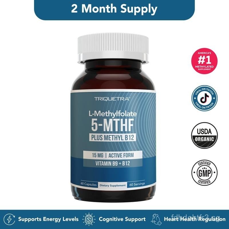 L-Methylfolate 15mg Professional Strength, Active 5-MTHF Form-Supports ...