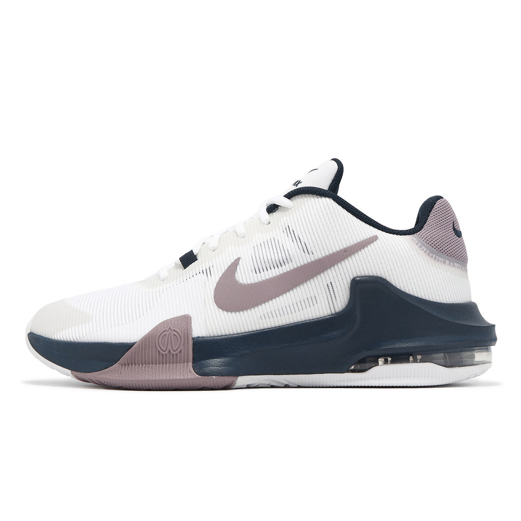 Nike Basketball Shoes Air Max Impact 4 Men s White Purple Dark Blue Cushion Practical Combat ACS DM1124 102