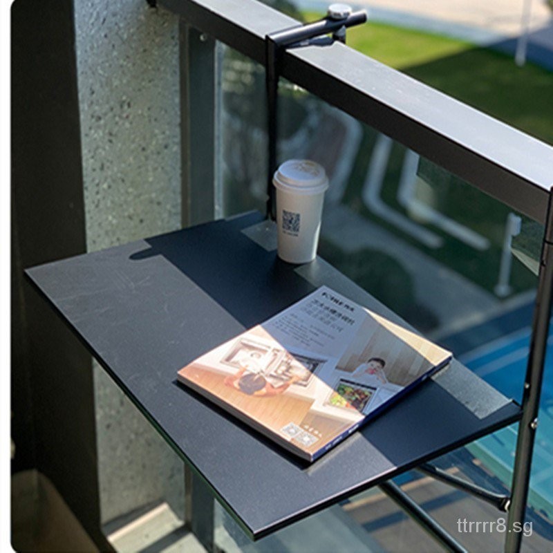 Balcony Railing Hanging Table Folding Lifting Table Computer Desk Home ...