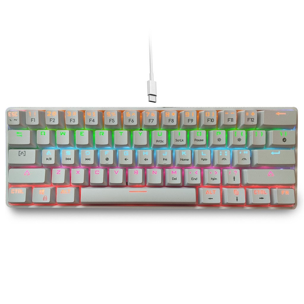 61Key E-Sports Wired Mechanical Keyboard TYPE-CHot PlugRGBLuminous ...