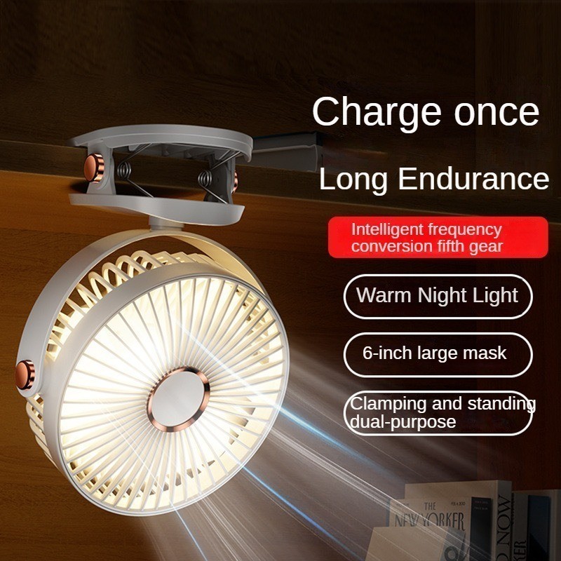 5 Speed 】Clip Fan USB Charging Desktop Office Student Dormitory ...