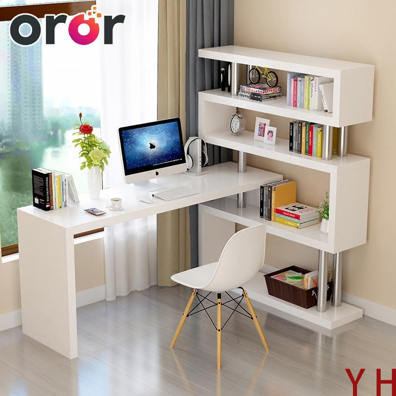 Study Table With Bookshelf Long Table Corner Table Laptop Table ...