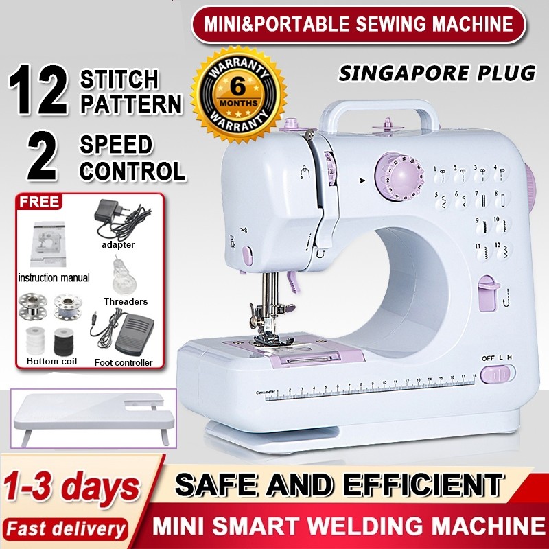  24H Ship Portable Mini Sewing Machine Electric Mini Home Use Sewing 