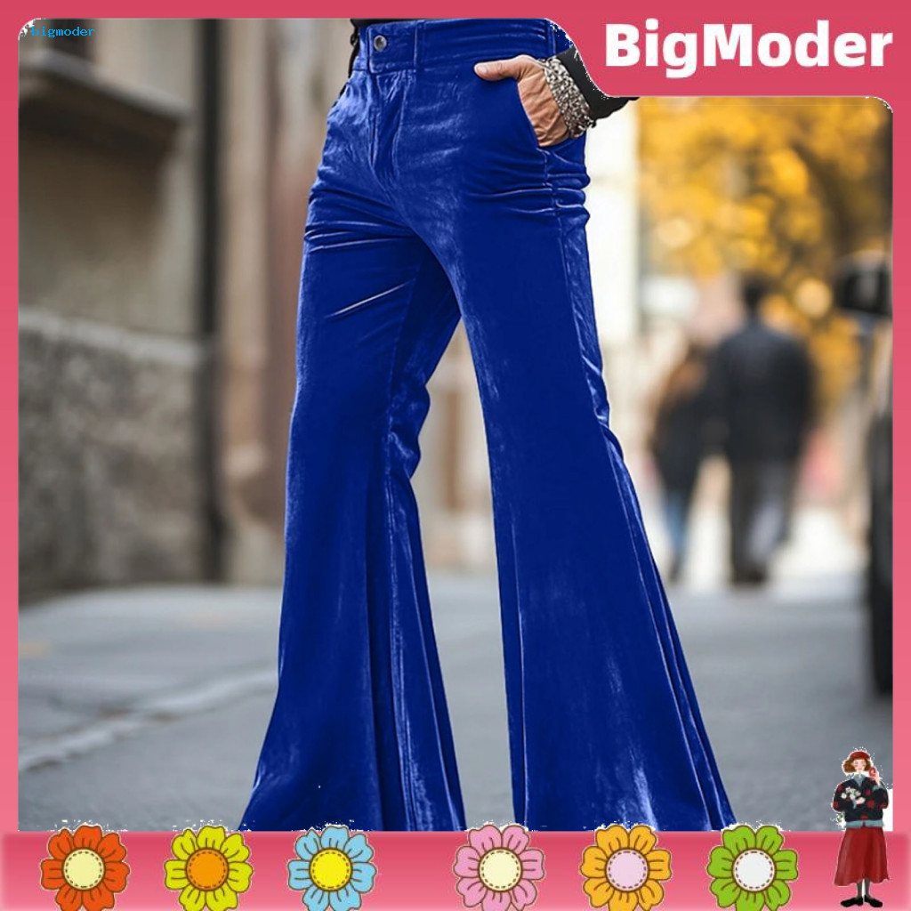 Solid Color Loose-fit Pants Loose-fitting Men Trousers 70s Style Men's ...