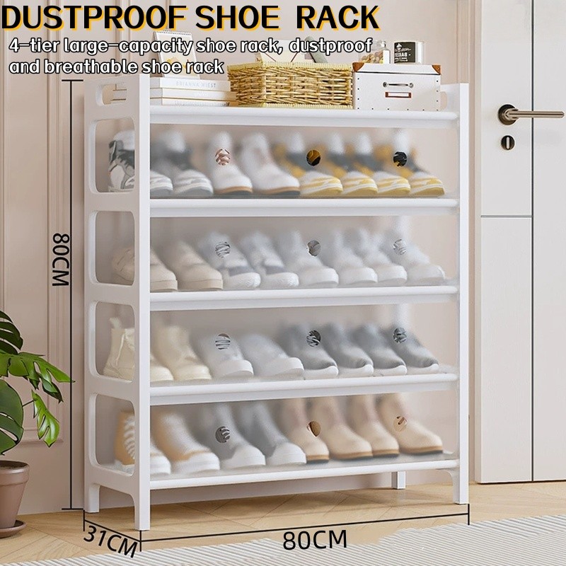 【SG STOCK】5-Tier Shoe Rack with Dust Cover Multi-layer Outdoor Shoe ...