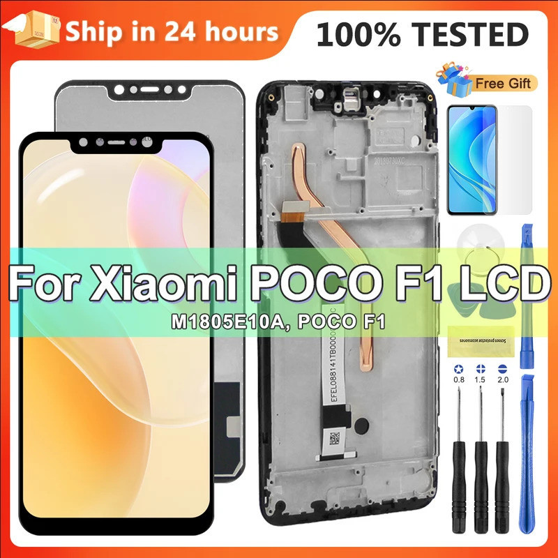 6.18” AMOLED For Xiaomi Poco F1 Screen with Frame, For Xiaomi Pocophone ...