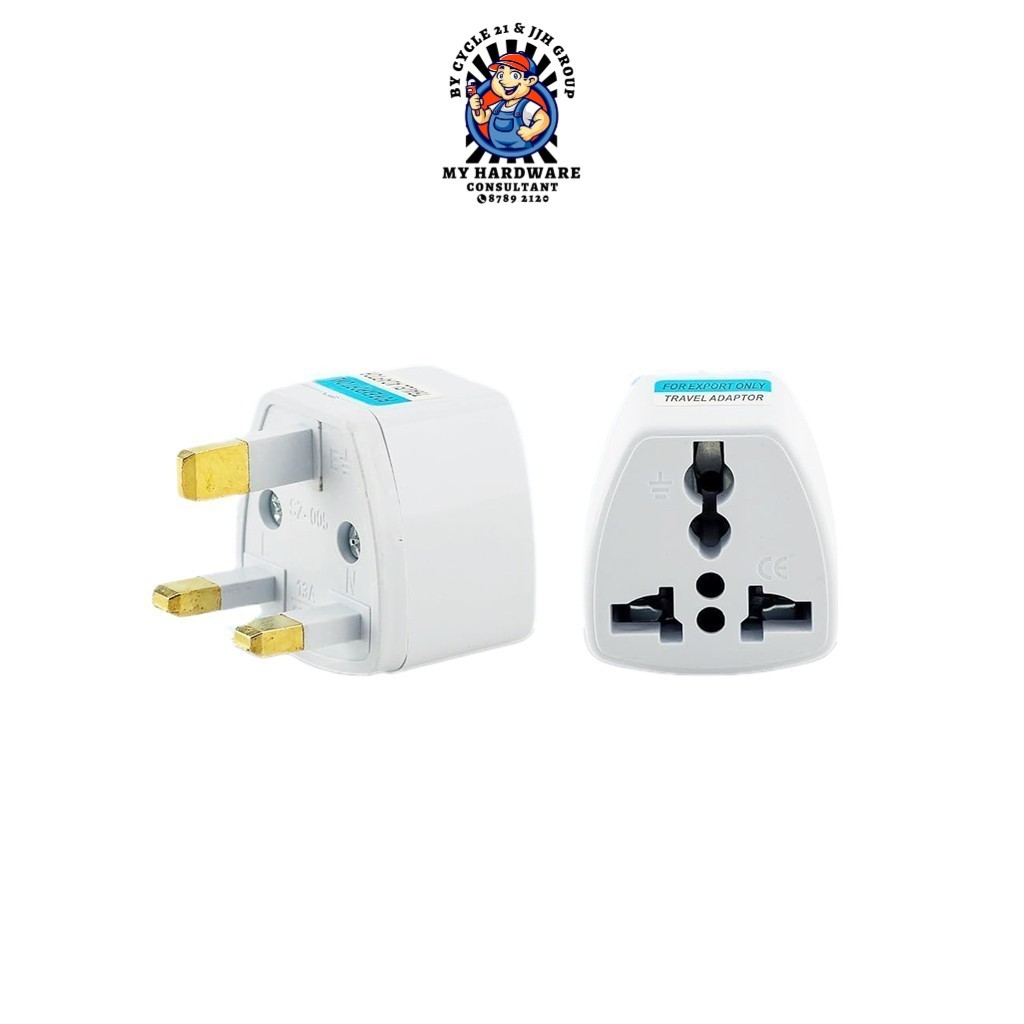 SG FAST DELIVERY 3 Pin Plug Universal Adapter Multi Power 3 Pin Plug ...