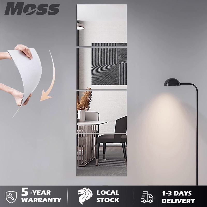 【SG stock Fast Shipping】HD Mirror Sticker Wallpaper Mirror Shatterproof