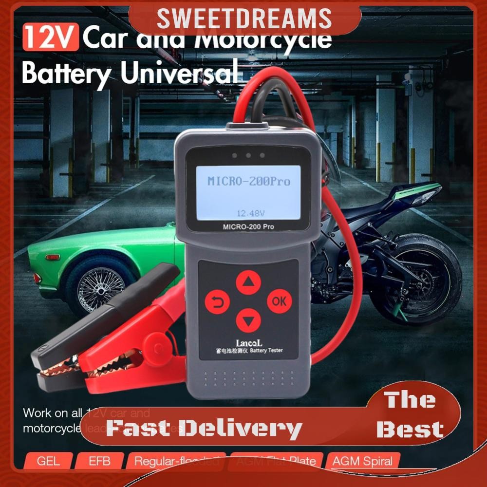 Car Battery Tester DC 7V-30V Battery Load Checker 40-2000CCA Battery ...