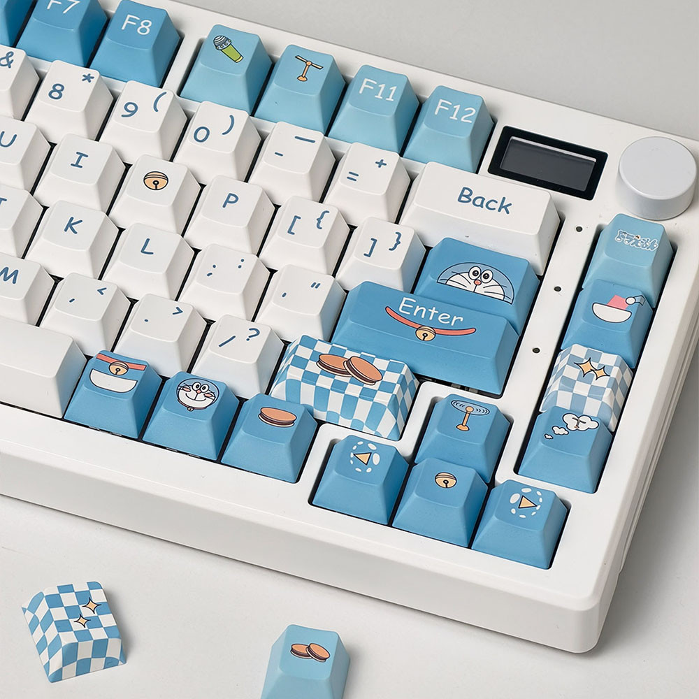 Doraemon Keycaps MOA/Cherry Profile 130 Keys PBT Dye Sublimation Aula ...