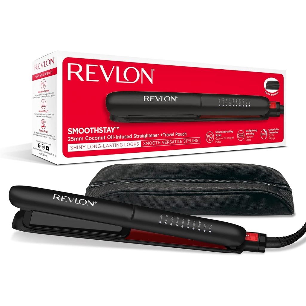 REVLON Smoothstay Coconut Oil Infused Hot Air Styler Hair Straightener Shopee Singapore