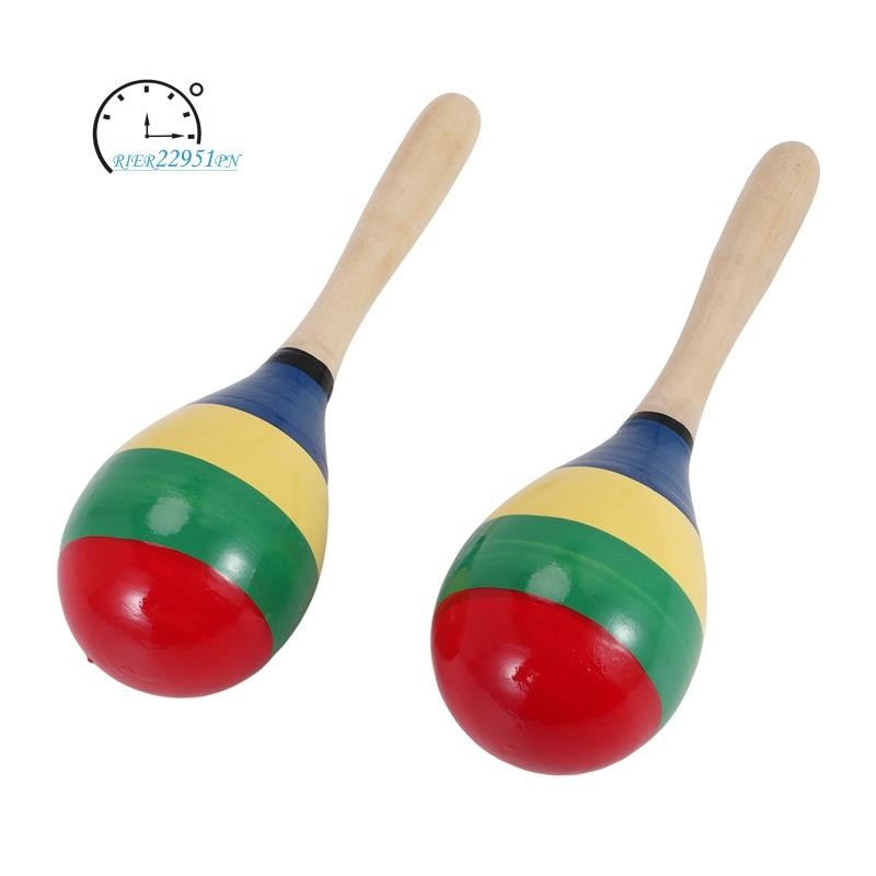 Maracas Hand Percussion Rattles, Wooden Rumba Shaker Musical Instrument ...