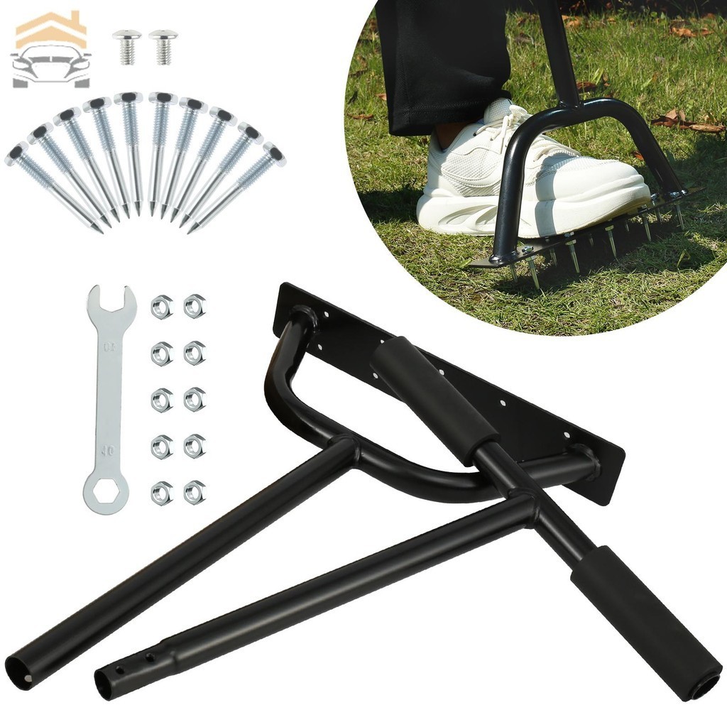 Walensee Manual Lawn Aerator With 15 Spikes, Pre-Assembled