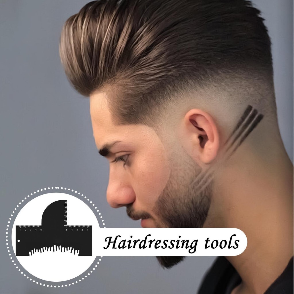 Beard Hairline Shaping Guide Hair Contouring Enhancement Card with ...
