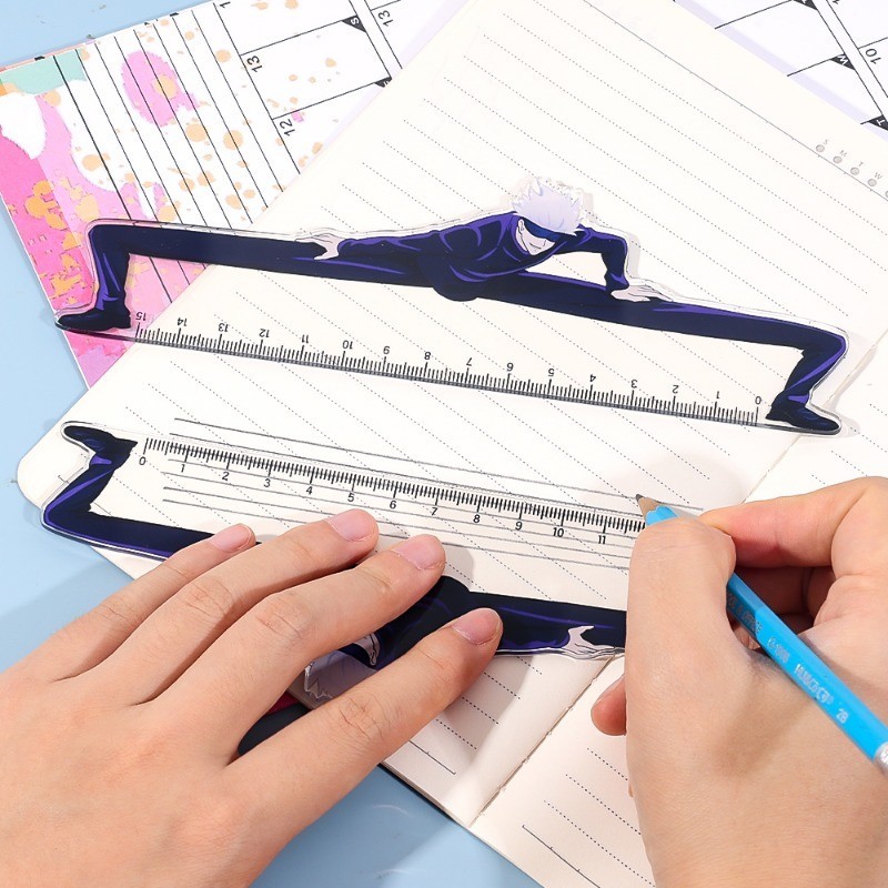 Acrylic Satoru Gojo Ruler Figure Creative Funny Clear Jujutsu Kaisen ...