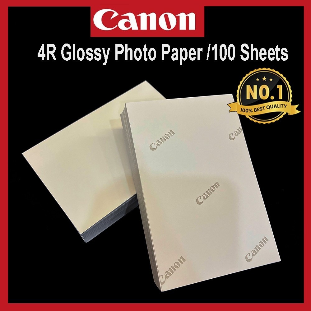 4R Canon Glossy Photo Paper 4R / 100 sheets & 50 sheets For all Inkjet ...