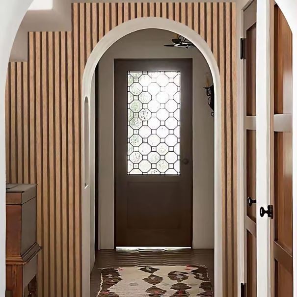 10m*45cm PVC Wallpaper Fluted Wall Self Adhesive Wall Decoration Wood ...