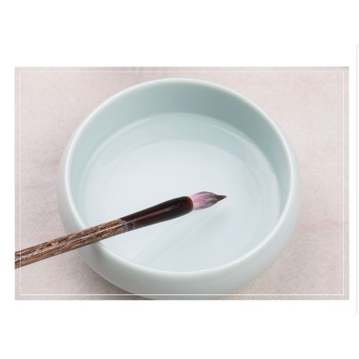 仿玉笔洗淡翡翠色小号brush Washer 洗笔器皿文房四宝毛笔| Shopee