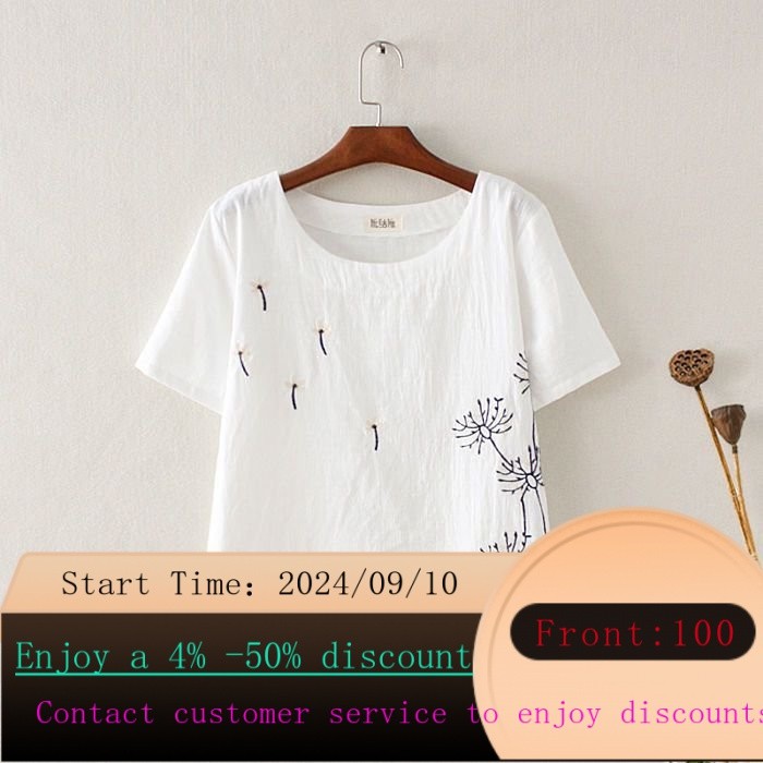 AM02506 EMBROIDERY POCKET 100%LINEN SHIRT
