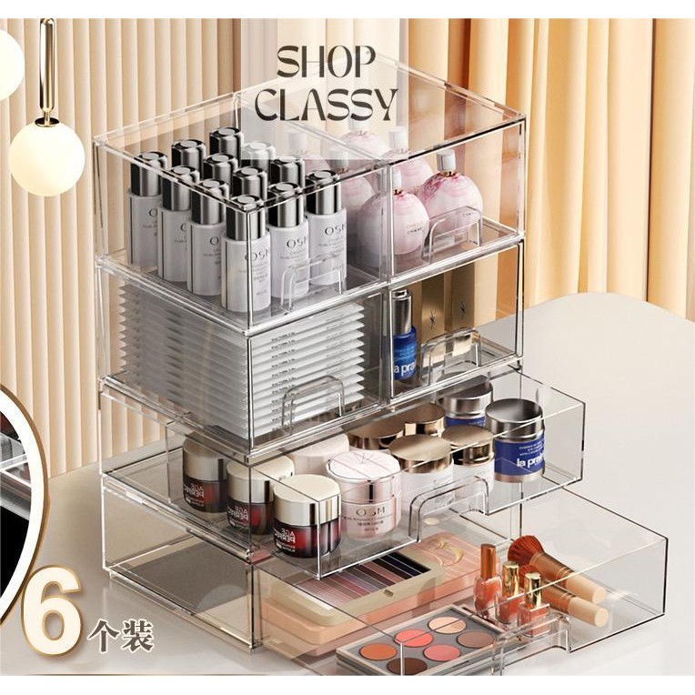 Shoclassyhshop transparent Drawer Model Stackable makeup box lipstick ...