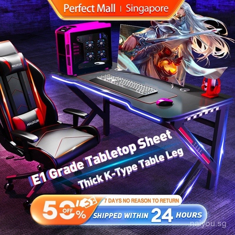 K Frame Gaming Table Study Table Computer Table Office desk Carbon ...