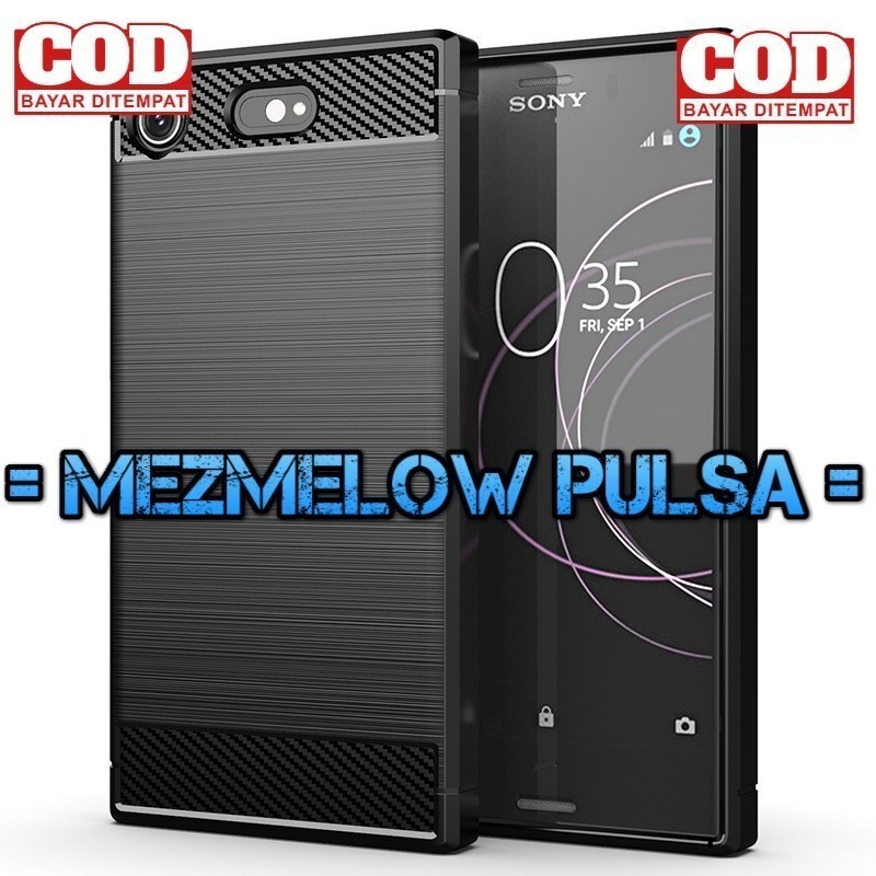 Casing Caseng Silikon Fiber Carbon Softcase Sony Xperia XZ1 Compact / XPERIA XZ1 MINI - Gambar 3