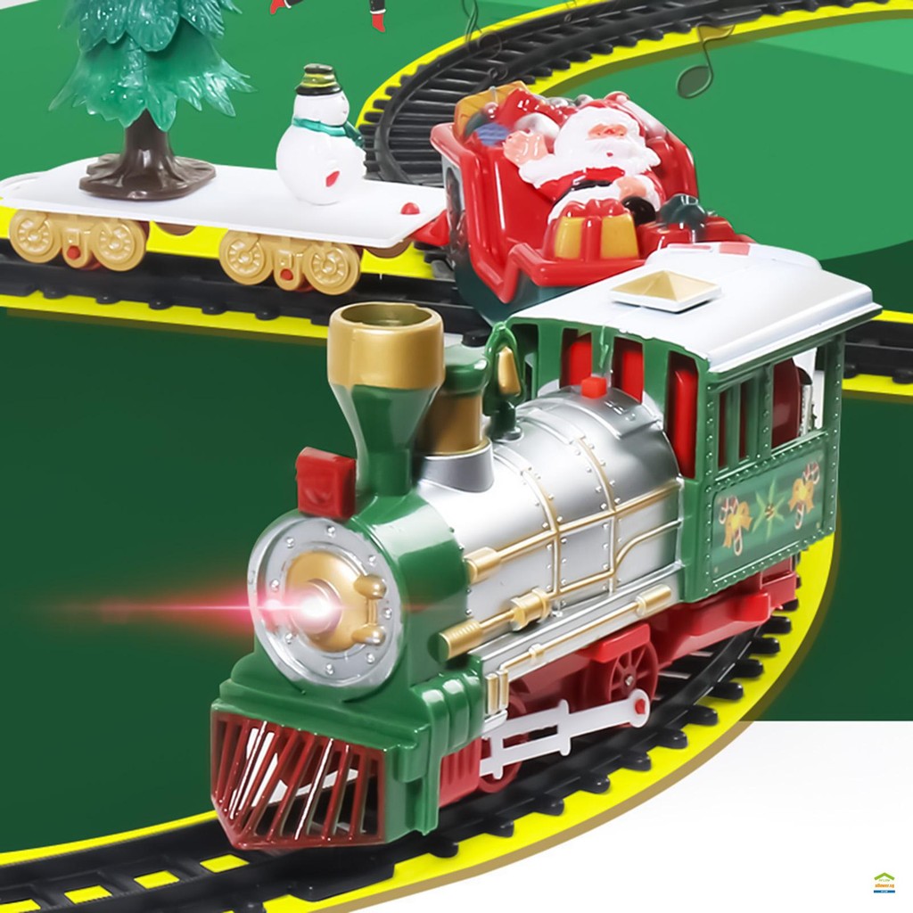 Christmas Rail Car Assembled Playset Montessori Rail Train Building DIY ...