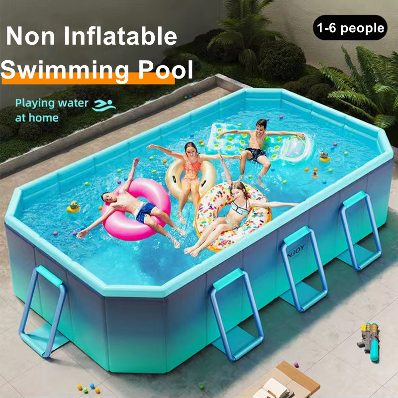 2.1/2.6m Children's bath pool Non Inflatable Swimming Foldable Kids ...