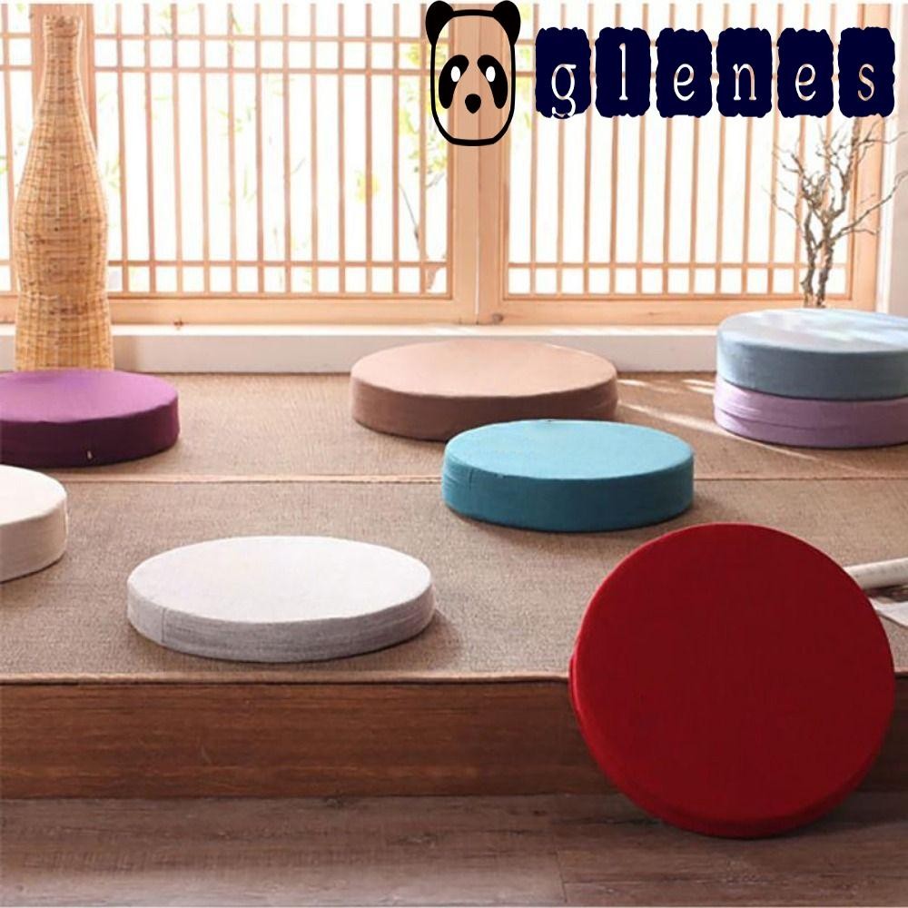 GLENES Floor Cushion Japanese Style Round Chair Pad Tatami