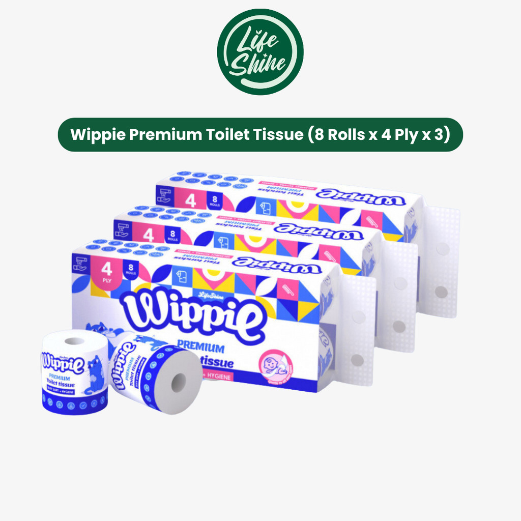 Wippie Embossed & Strong Absorbent Soft Hygienic Toilet Paper Roll (3 ...
