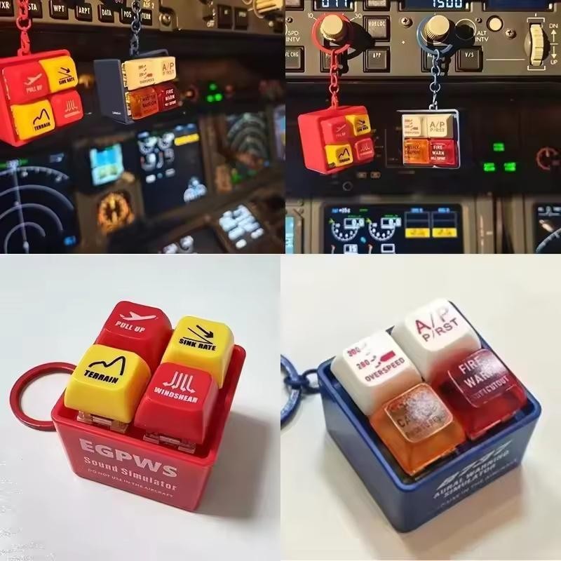 Safety Warning Keychain Cockpit Warning Keychain Reusable Loud Alarm ...
