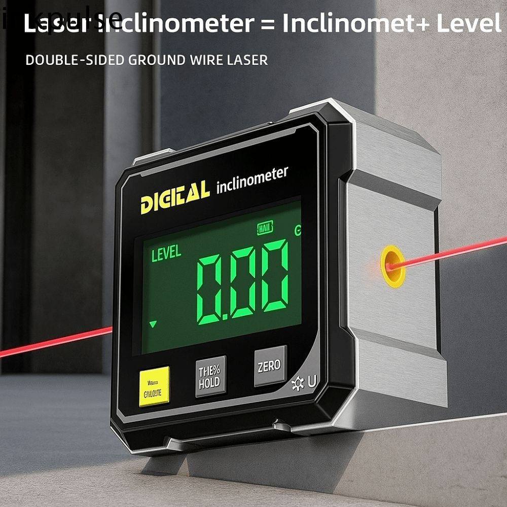 INKPULSE Display Angle Gauge, Four Sided Digital Display Level ...