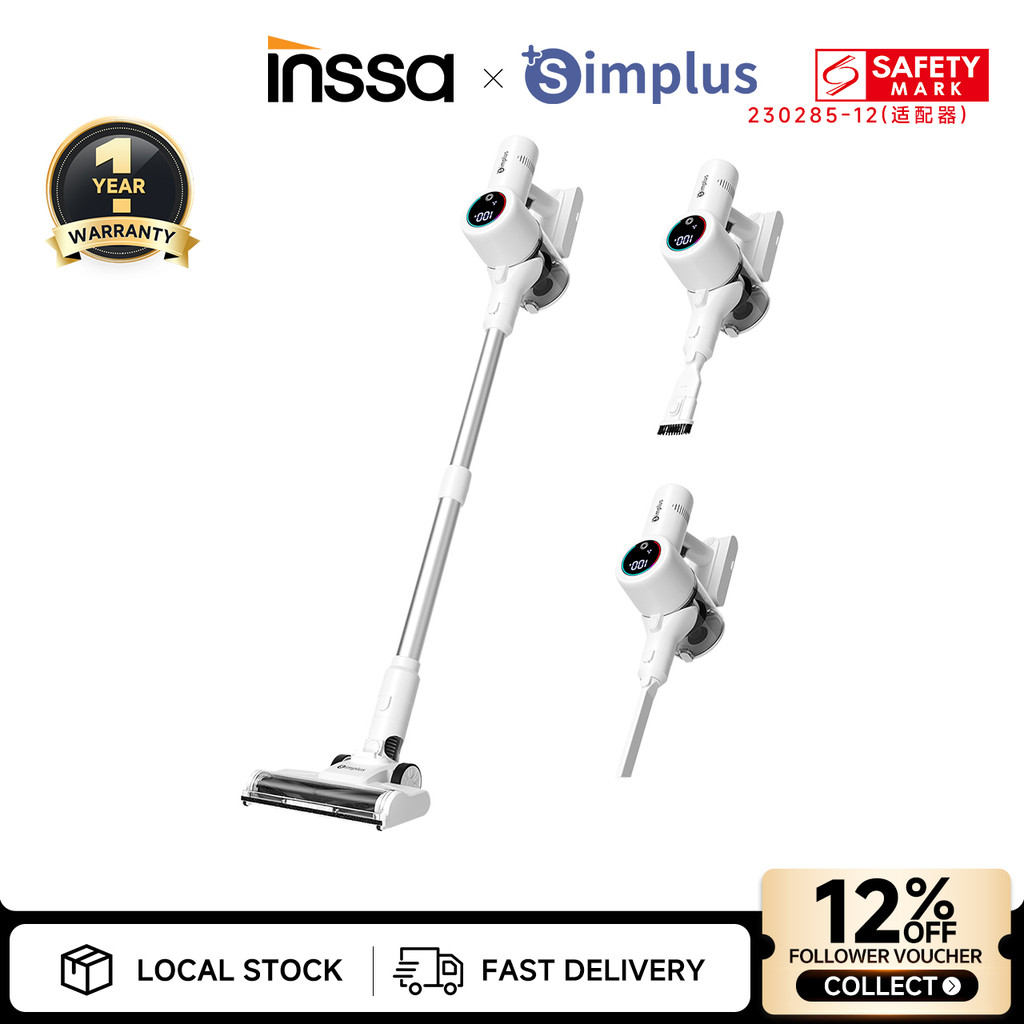 Inssa Vacuum Cleaner丨19,000Pa Suction Power丨700ml Dust Cup丨LED Smart ...