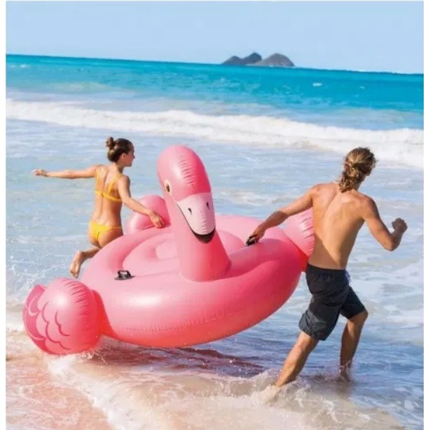 Large INTEX Giant Flamingo Inflatable Pool Float Ride-On Lounge Raft ...
