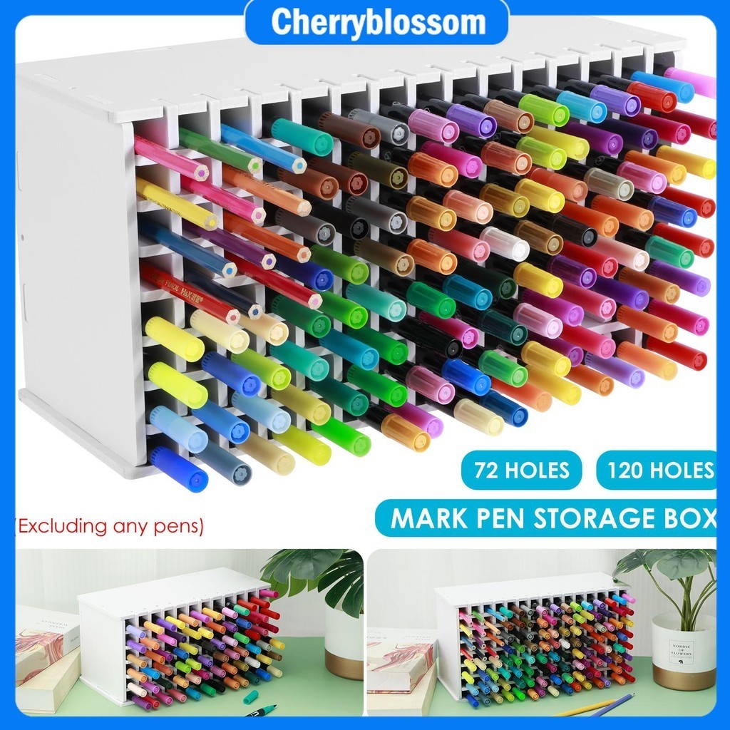 Marker Storage Organizer 72/120 Slots Marker Holder Organizer for Desk ...