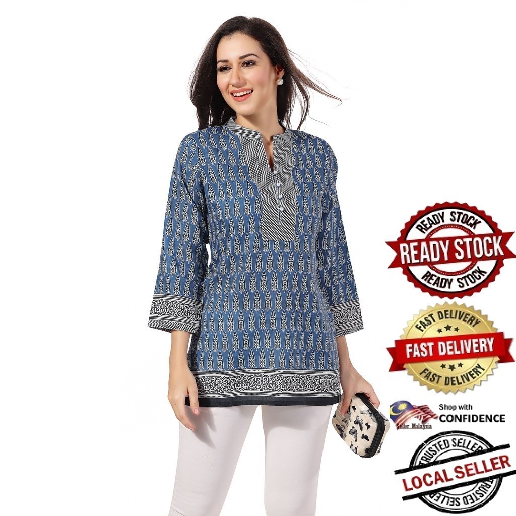 Kurti women Indian new design kurti set kurti plus size kurti muslimah kurti set with pants kurti top Kurtis UD04DCSC Shopee Singapore