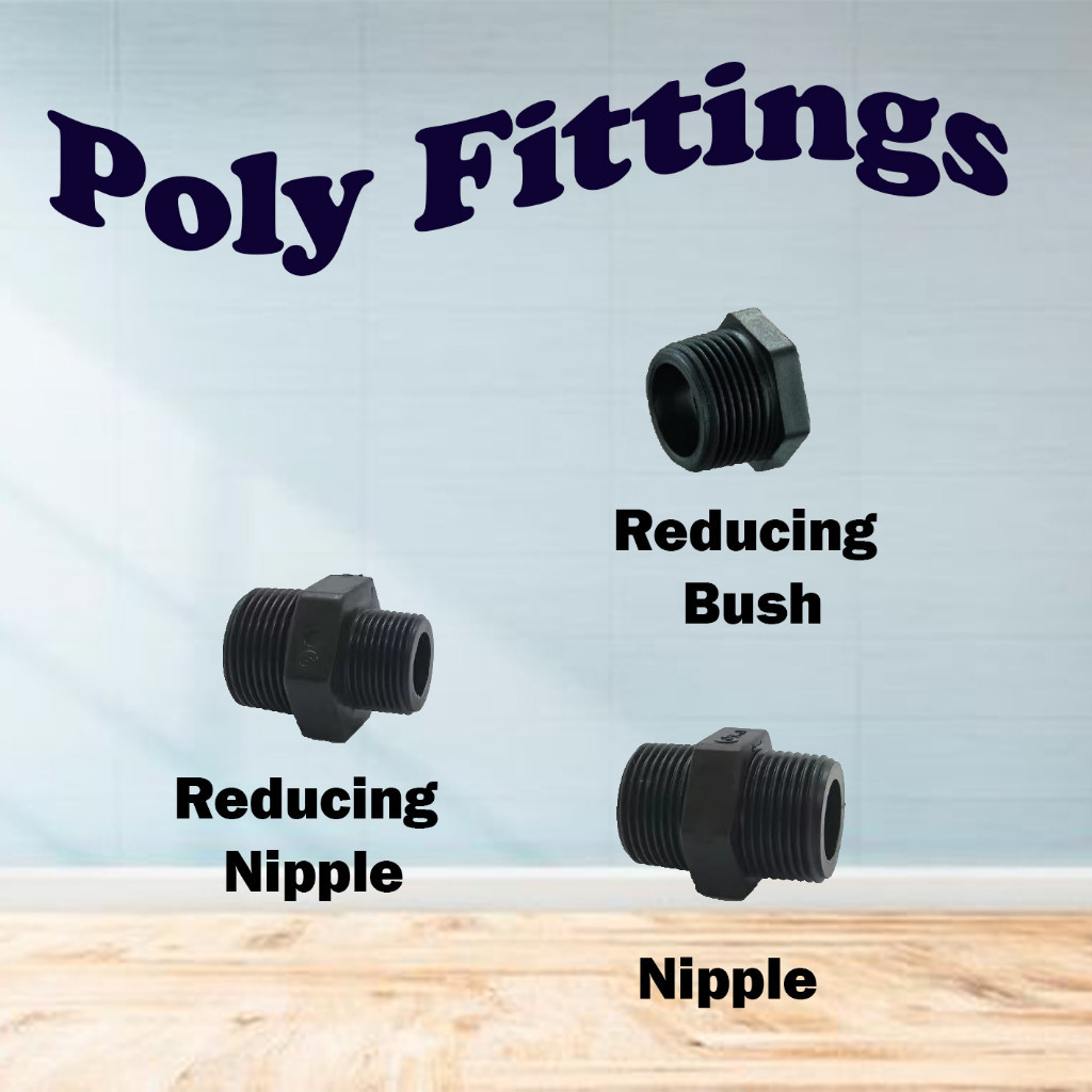 HDPE Poly Fitting Poly Pipe Connector Reducing Nipple Bush 20mm 25mm 1/ ...