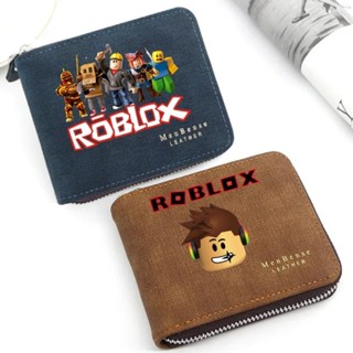 Roblox PU Leather Wallet Kids Boys Girls Short Bi-fold Wallets Card Holder Coin Purse
