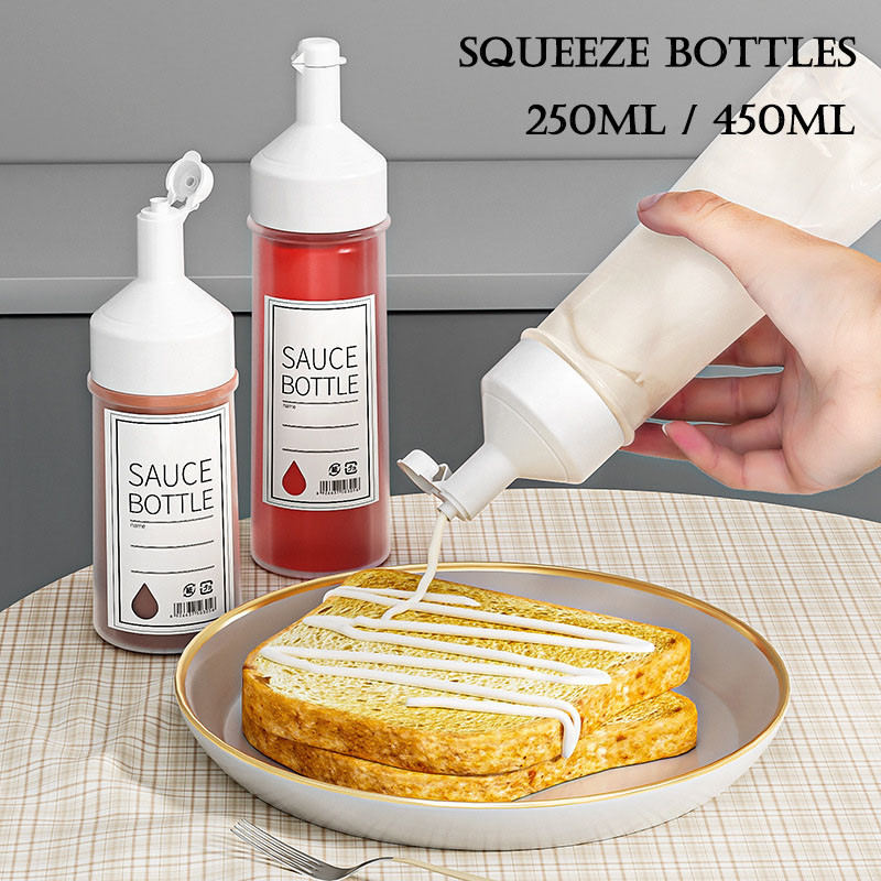 Squeeze Sauce Bottle Dispenser Condiment Bottle Tube Ketchup Mustard ...