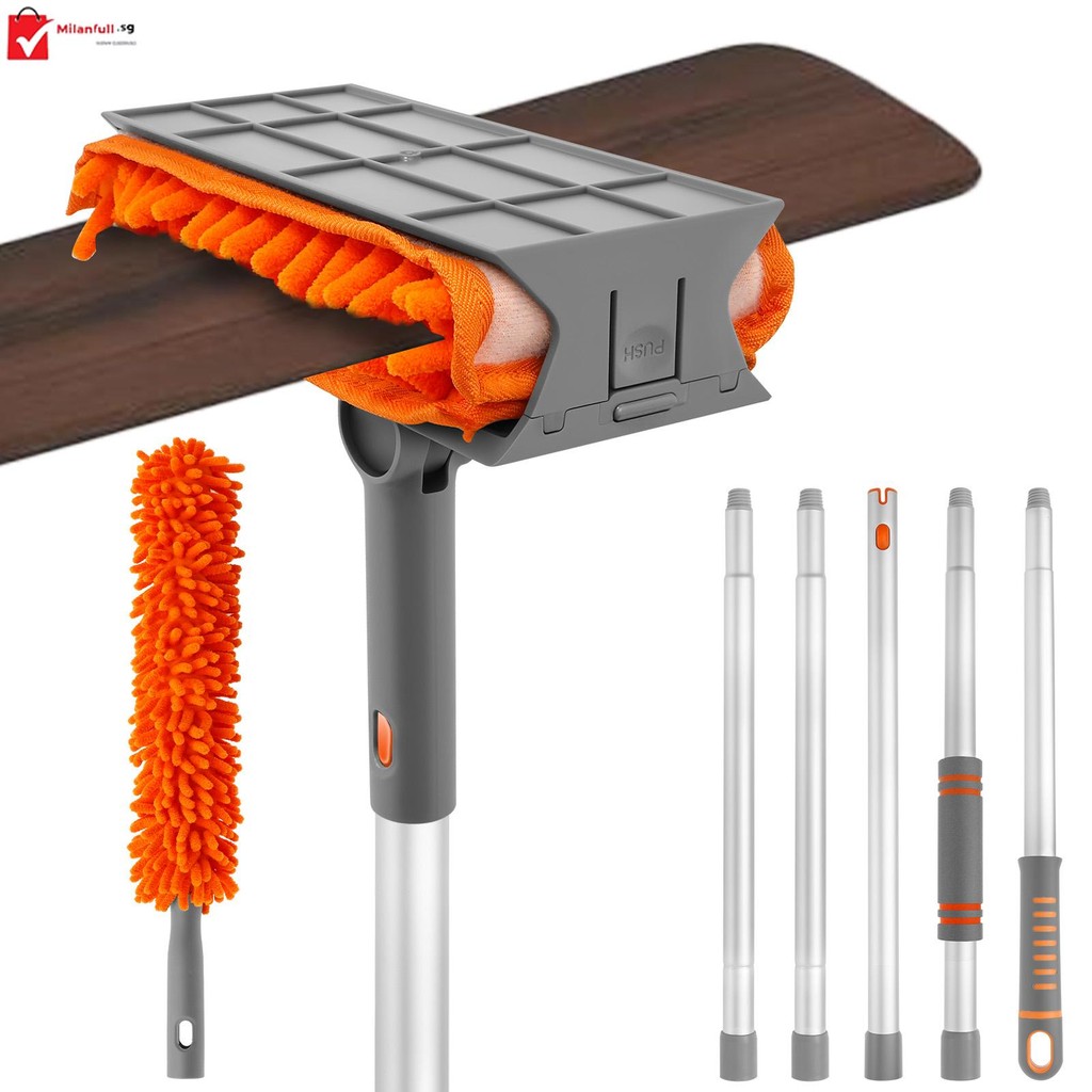 Reusable Baseboard Duster Adjustable Length High Ceiling Fan Cleaner ...