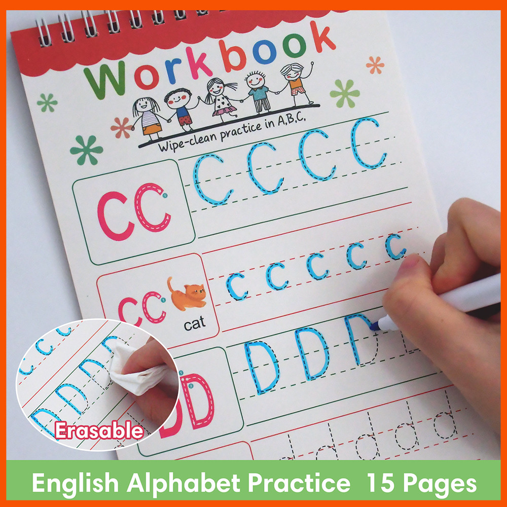 Children's Alphabet Practice Writing Magic Book Copybook For Kids Early ...