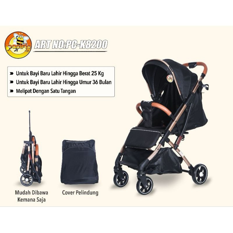 Stroller bayi stoler anak Pacific K8200 cabin size Kereta dorong Stroler - Gambar 4