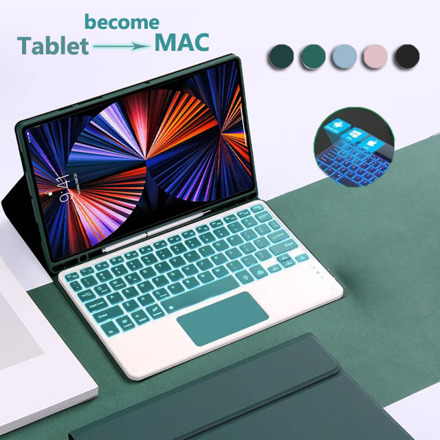 Backlight Tablet Case for Samsung Galaxy Tab S9 11 Inch S9 FE 10.9 2023 ...