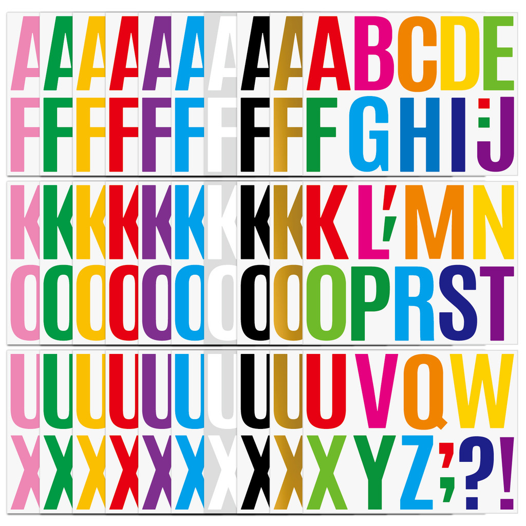 4-Inch 10cm Letter Sticker Alphabet Paper Large Size Letter Sticker ...