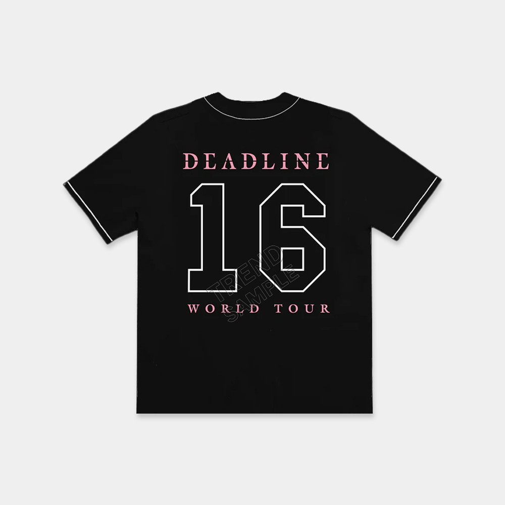BLACKPINK DEADLINE WORLD TOUR 2025 Merch 16 Baseball Jersey T
