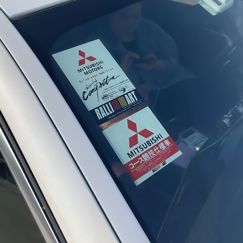 RALLIART JDM style Window stickers with static electricity, Japanese ...