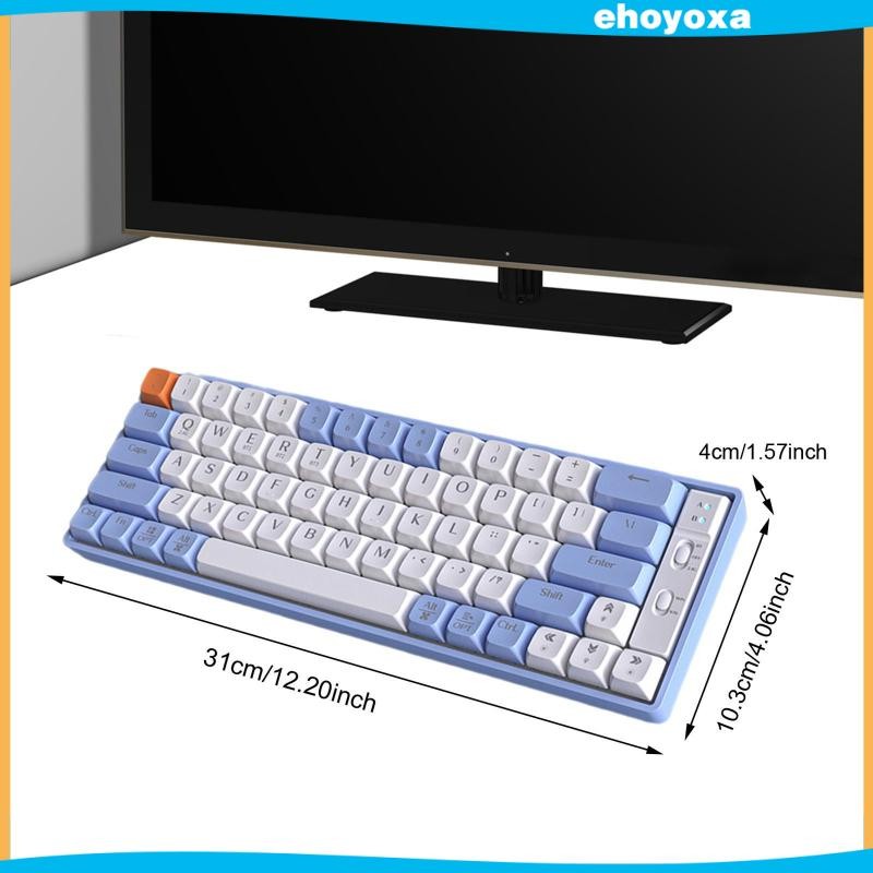 [Ehoyoxa] 65 Keys Layout Gaming Keyboard Hot Swappable Wireless Compact ...