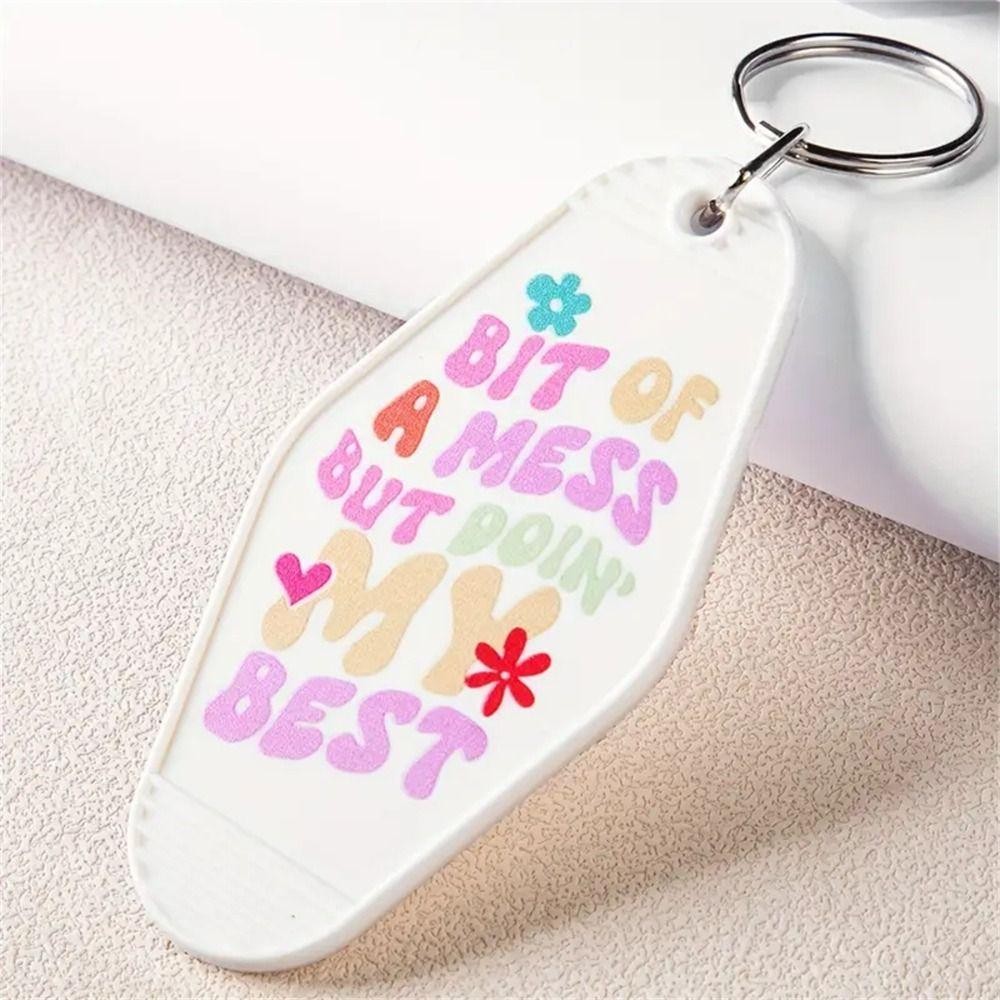 MAGICIAN1 Hotel Key Chains, 9*4.5CM Inspirational Words Motel