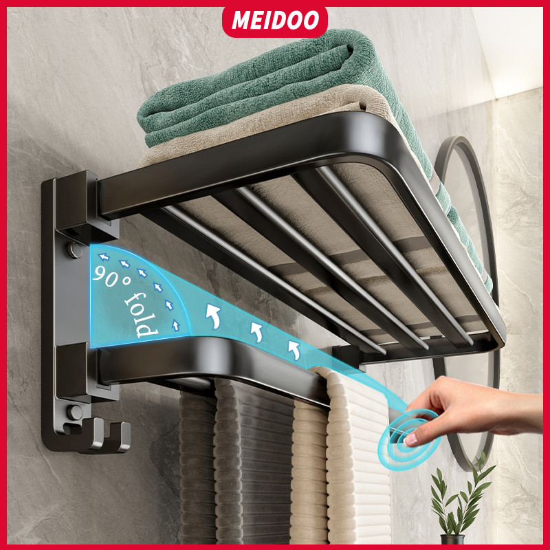 [SG Stock] MEIDOO Bathroom storage rack towel storage bathroom set ...