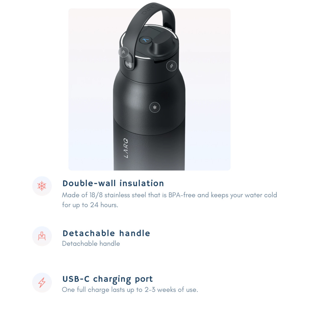 LARQ PureVis 2 Insulated Bottle 680ml | Shopee Singapore